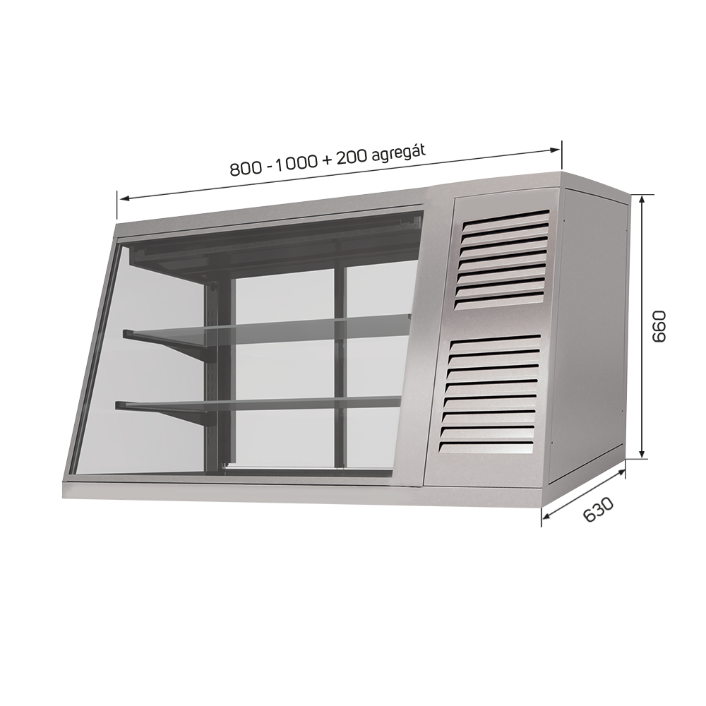 KLASIC S 1200-Obslužná nadpultová chladiaca vitrína