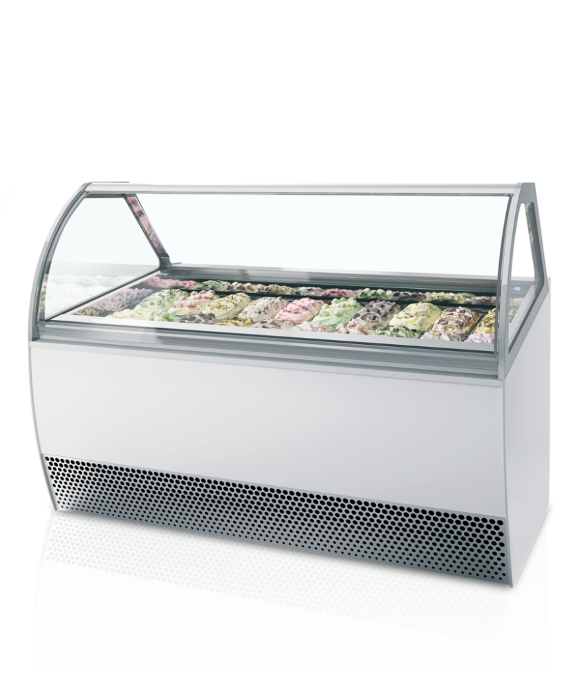 MILLENNIUM LX24 - Distribútor kopčekovej zmrzliny bez úložného priestoru s oblým čelným sklom