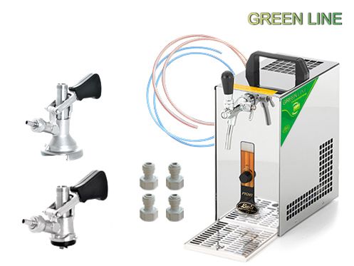 PYGMY 20/K Green Line zostava s narážačmi PLOCHÝ+BAJONET + vzduchový kompresor