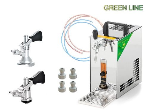 PYGMY 25/K Green Line-nadpultový chladič piva so vzduch. kompresorom+2x narážače