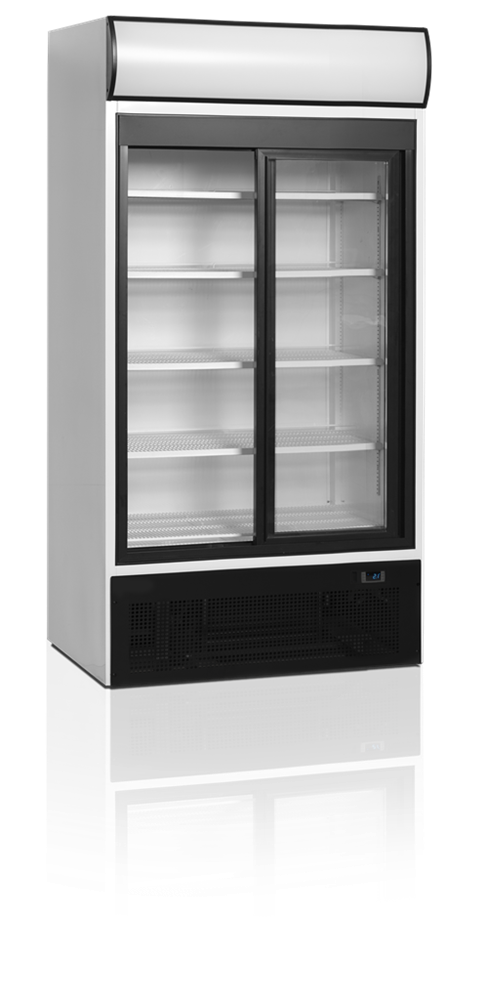 FSC1000S - Dvojdverová vitrínová prístenná chladnička so svetelnou nadstavbou