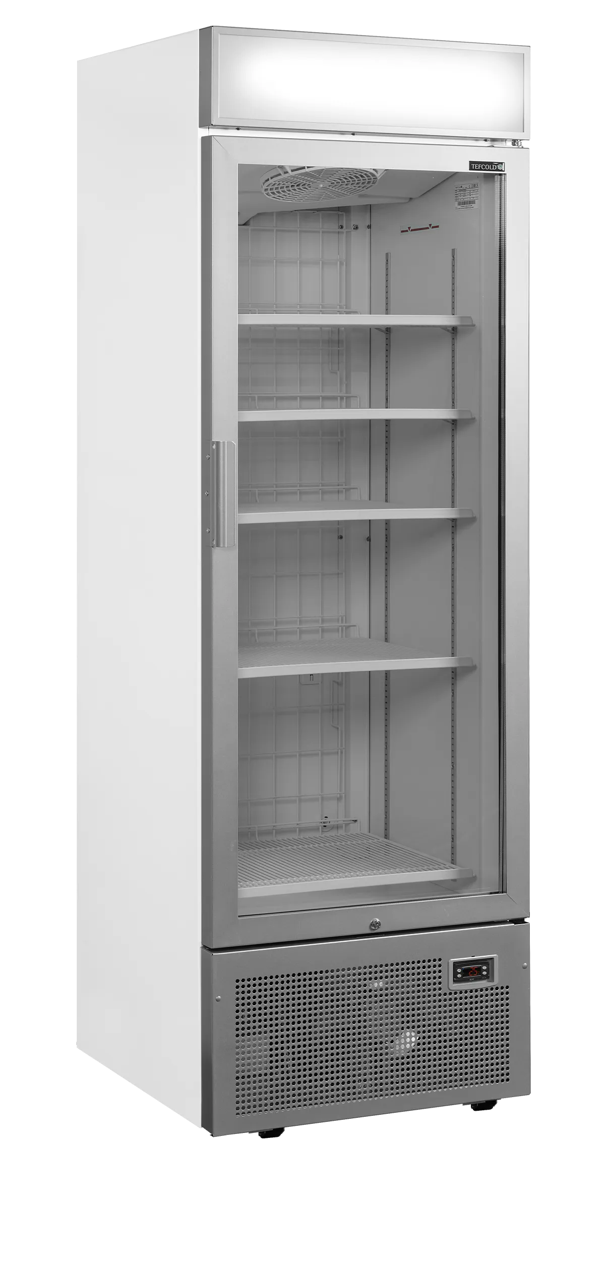 UFSC1450GCP NF Silver - Vitrínová mraznička so svetelnou reklamnou nadstavbou