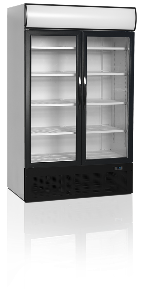 FSC1200H - Dvojdverová vitrínová prístenná chladnička so svetelnou nadstavbou