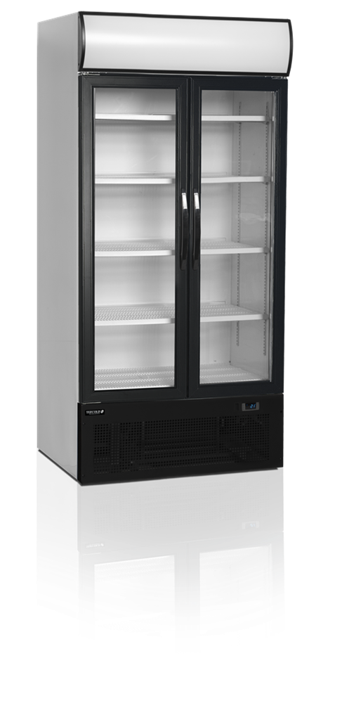 FSC1000H - Dvojdverová vitrínová prístenná chladnička so svetelnou nadstavbou