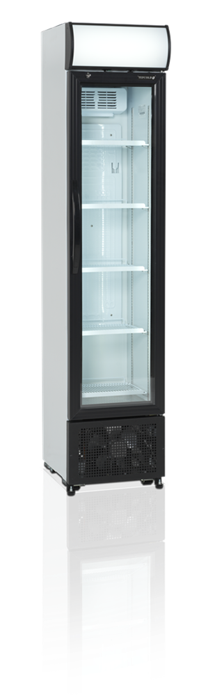 FSC175 H Úzka vitrínová chladnička s reklamnou svetelnou nadstavbou