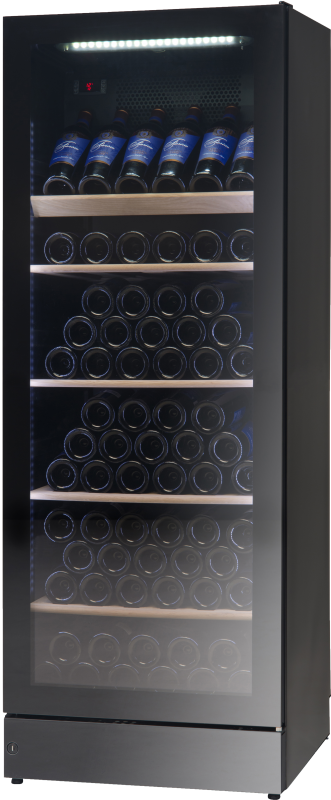 WFG155 Presklená chladnička na víno v čiernom prevedení