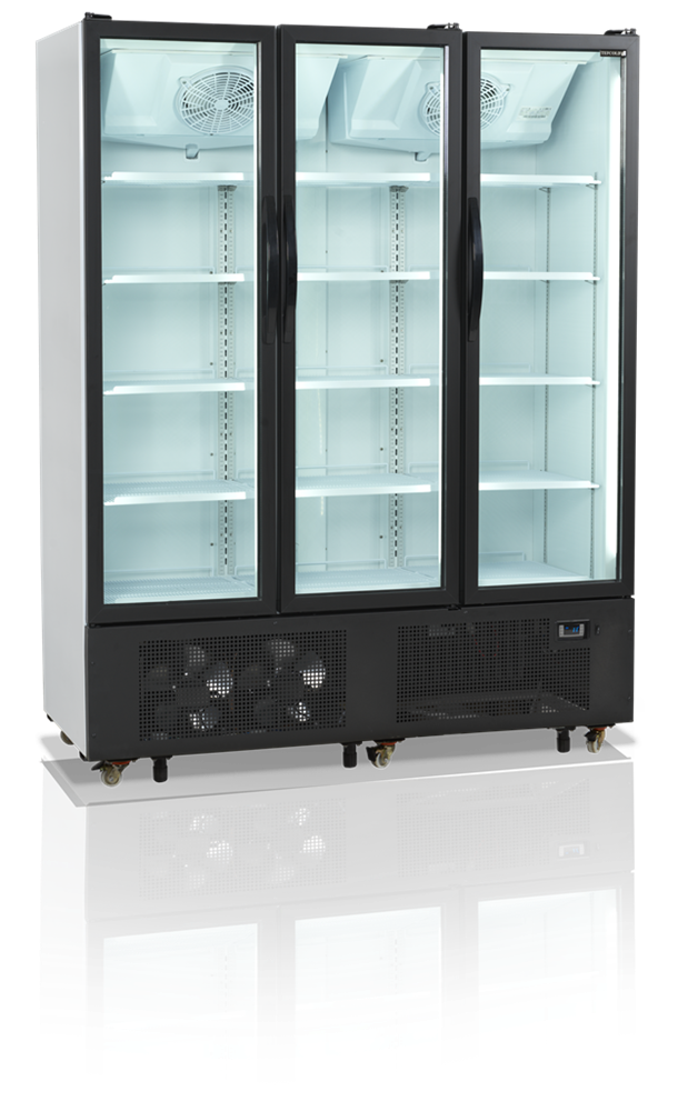 FS1600H - Trojdverová prístenná vitrínová chladnička s krídlovými dverami