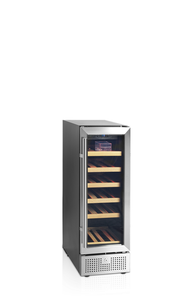 TFW100 S - Jednoteplotná chladnička na víno s nerezovými dverami