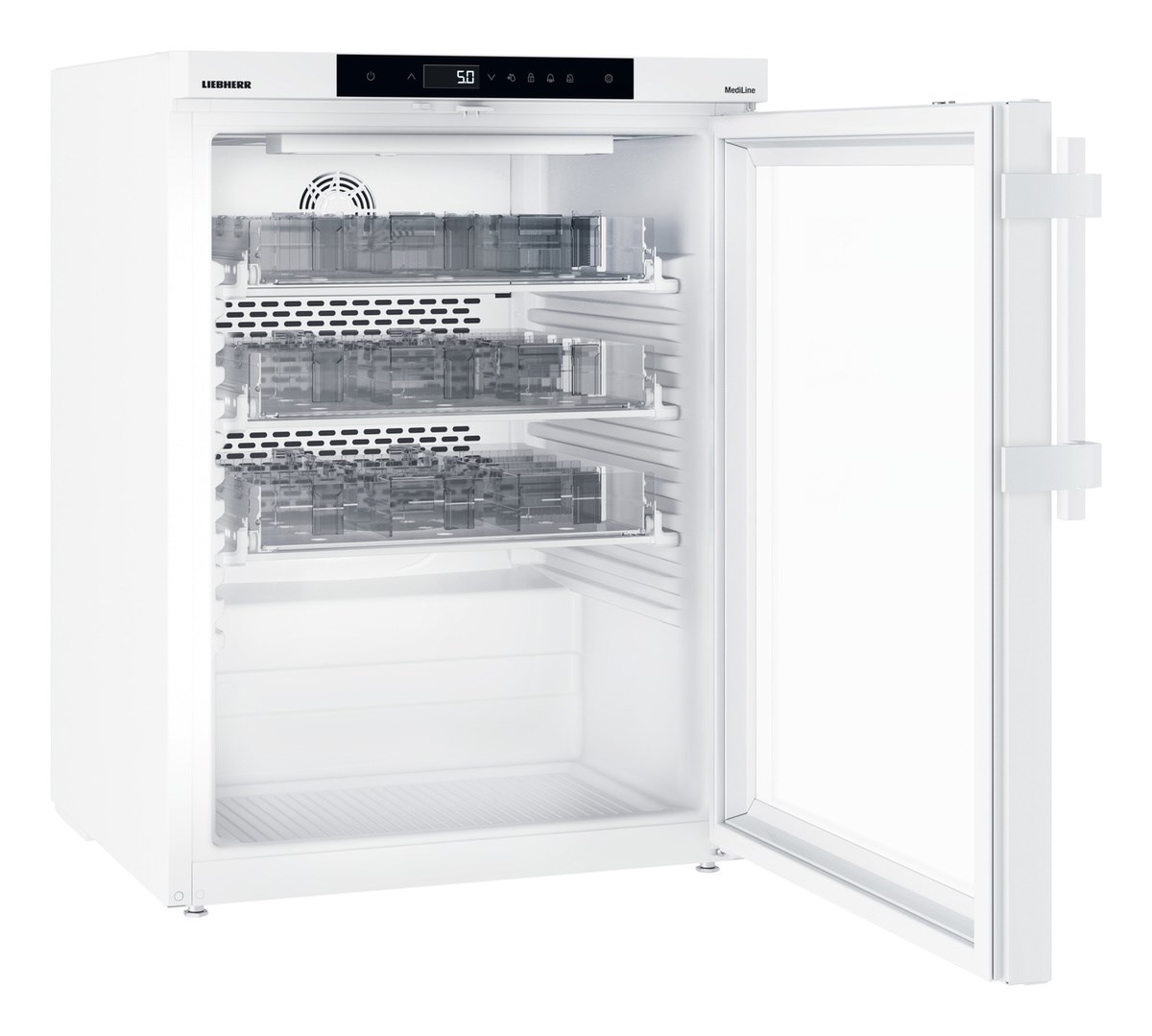 MKUv 1613-H63 Mediline - vitrínová lekárenská chladnička podľa normy DIN 13277