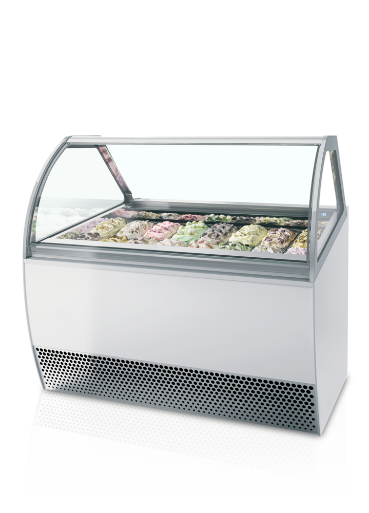 MILLENNIUM LX16 - Distribútor kopčekovej zmrzliny bez úložného priestoru s oblým čelným sklom