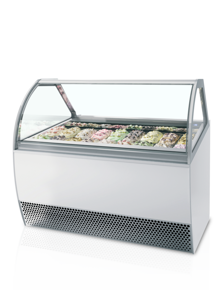 MILLENNIUM LX18 - Distribútor kopčekovej zmrzliny bez úložného priestoru s oblým čelným sklom