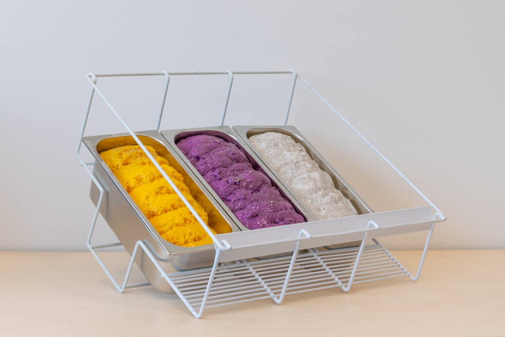 Košík na 3 zóny pre gastronádoby na zmrzlinu 3 x GN 360x165x120mm